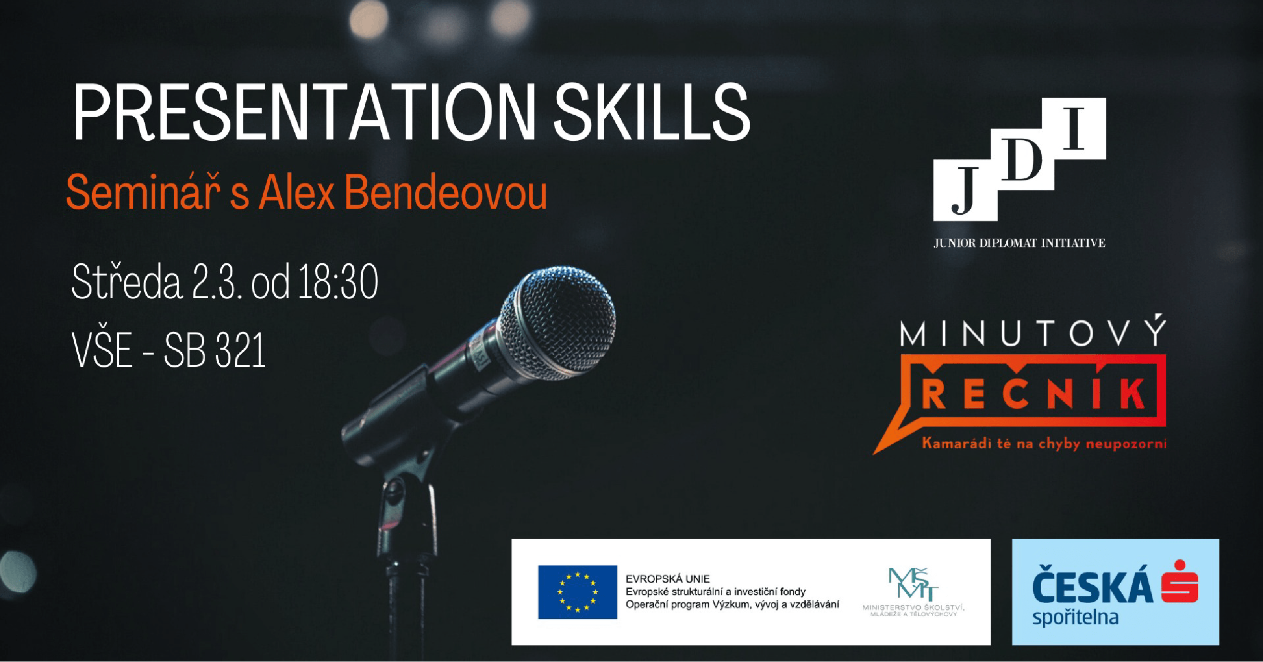 Obrázek k akci - JDI: Seminář s Alex Bendeovou: Presentation skills